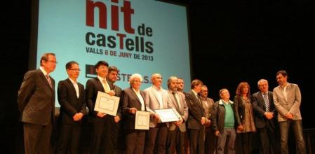 Premiats i autoritats a la VII Nit de Castells a Valls