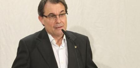 El presidente de la Generalitat y de CDC, Artur Mas, durante una comparecencia ante los medios tras la reunión del Consell Nacional del partido