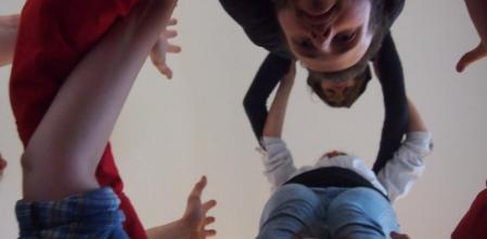 Núria i Albert en el segon taller casteller a Hamburg