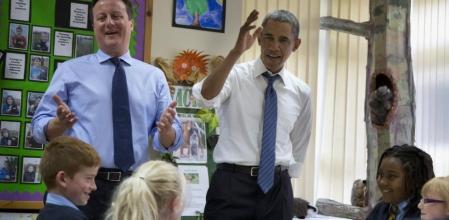 Cameron y Obama en Irlanda del Norte