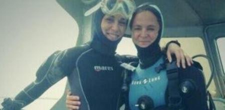 Raquel Sánchez Silva ha colgado esta instantánea en Twitter de sus día de buceo en Formentera