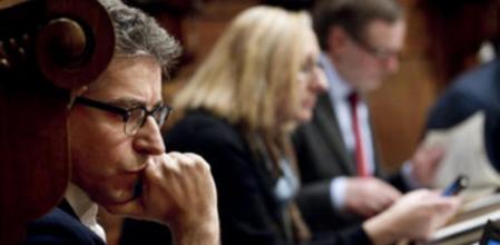 Jordi Martí en un pleno del Ayuntamiento de Barcelona