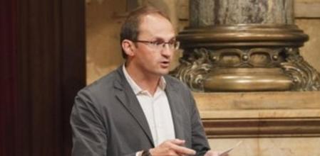 El dirigente de ICV, Joan Herrera, en el Parlament de Catalunya