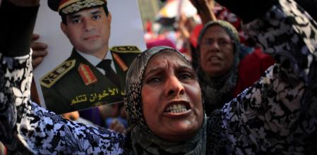 Manifestantes en El Cairo