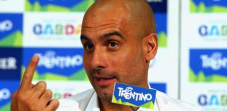 Josep Guardiola, durante una rueda de prensa