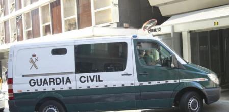El furgón de Bárcenas entra en el edificio de la Audiencia Nacional