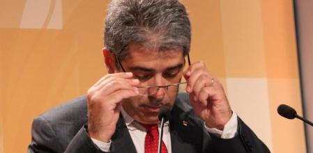 Francesc Homs, durante la rueda de prensa