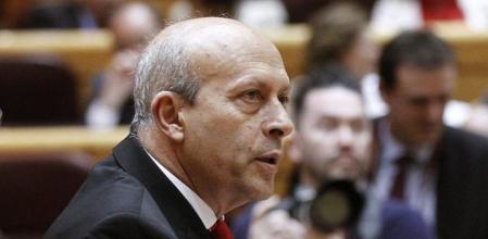 El ministro de Educación, Cultura y Deporte, José Ignacio Wert, en el pleno del Congreso