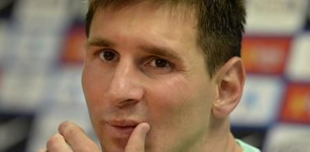 Leo Messi, durante una rueda de prensa