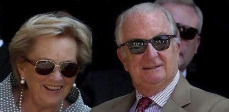 Alberto II durante su última visita como monarca a Eupen, la capital de la comunidad germanófona de Bélgica, el jueves