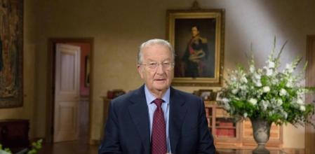Imagen del discurso televisado del rey Alberto II de Bélgica, en vísperas de su abdicación
