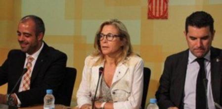Desde la izquierda: Miquel Buch (ACM), Joana Ortega y Xavier Amor (FMC)