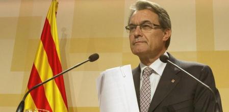 El presidente catalán, Artur Mas, en el Palau de la Generalitat