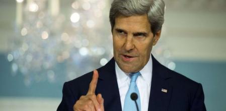 John Kerry, durante su parlamento.