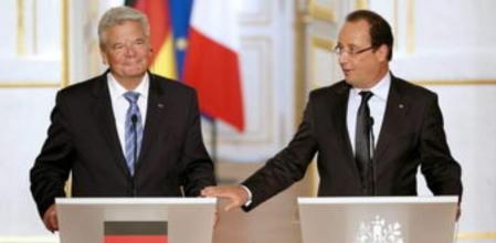 El presidente francés, François Hollande, y su homólogo alemán, Joachim Gauck