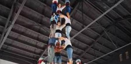 Prova de 3d9f a l'assaig dels Castellers de Sabadell