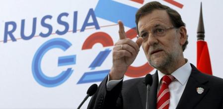 El presidente del Gobierno, Mariano Rajoy, durante la rueda de prensa que ha ofrecido al término de la reunión del G20 celebrada en San Petersburgo