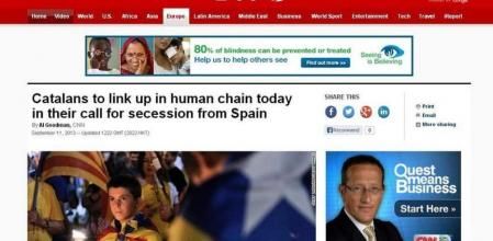 La 'CNN' da cuenta de la Via Catalana en Catalunya.