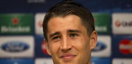 Bojan Krkic, en rueda de prensa en el Camp Nou