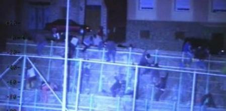 Imagen de la valla de Melilla que fue asaltada este miércoles