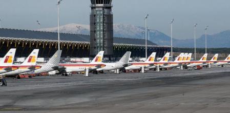 Aviones de Iberia en el aeropuerto de Barajas, en una imagen de archivo