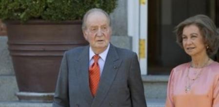 Imagen del Rey Juan Carlos y Doña Sofía durante la ultima visita de los reyes de Holanda.