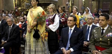 Imagen de la tradicional misa en honor a la copatrona de Barcelona, la Mercè