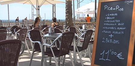 Terraza en la Rambla de Badalona