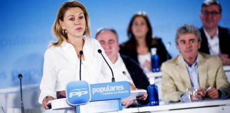 La presidenta del PP de Castilla-La Mancha y secretaria general de esta formación a nivel nacional, María Dolores de Cospedal.