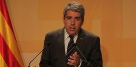 El conseller de Presidència y portavoz del Govern, Francesc Homs, en la rueda de prensa posterior al Consell Executiu.