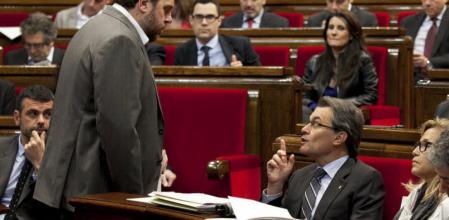 Oriol Junqueras, en el Parlament, en una imagen de archivo