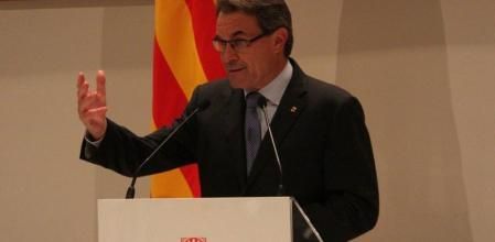 Artur Mas, en un acto en el Palau de la Generalitat