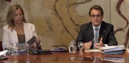 Imagen de la reunión del Consell Executiu de este marte en el Palau de la Generalitat.