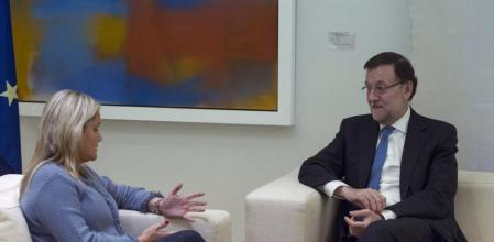 El presidente Mariano Rajoy se ha reunido con la presidenta de la Fundación de Víctimas del Terrorismo, Mari Mar Blanco