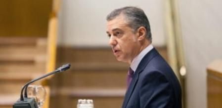 El lehendakari, Iñigo Urkullu, interviene ante el Parlamento vasco.