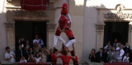 4d9sf de la Colla Joves Xiquets de Valls a la diada de Santa Úrsula