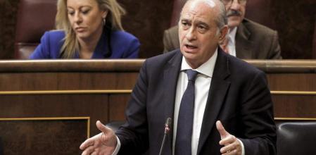 El ministro de Interior, Jorge Fernández Díaz, en el Congreso.