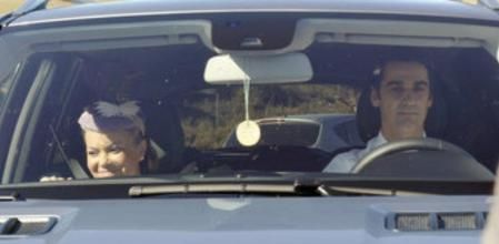 Maria José Campanario y Jesulín de Ubrique, en la boda de Víctor Janeiro, hermano pequeño del torero