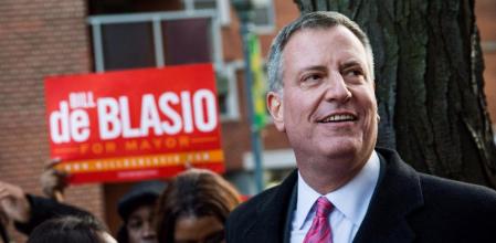 Bill de Blasio, candidato demócrata a la alcaldía de Nueva York