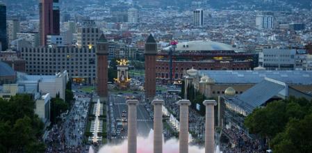 Vista de Barcelona desde la Avenida de Maria Cristina