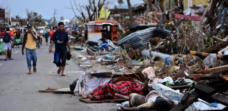 Zona de Leyte, en Filipinas, devastada por el tifón Haiyan
