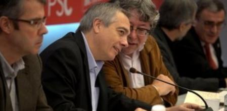 El líder del PSC, Pere Navarro, en la reunión de la ejecutiva del partido.