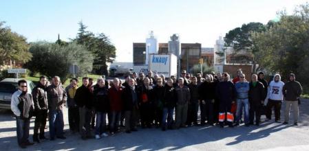Concentración de los trabajadores de Alier en protesta por el ERE