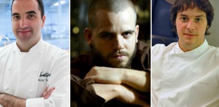 Los cocineros Óscar Velasco, David Muñoz y Jordi Cruz