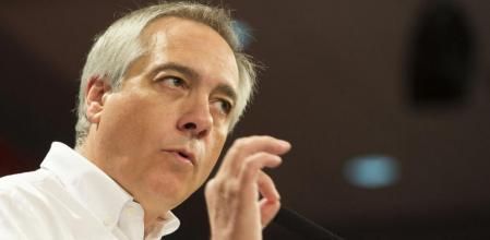 El primer secretario del PSC, Pere Navarro, durante su discurso en el Consell Nacional del 17 de noviembre