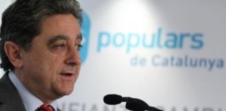 El portavoz del PPC, Enric Millo, en rueda de prensa.