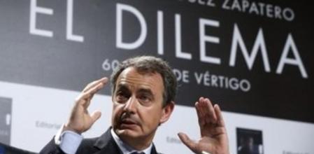 El expresidente de Gobierno José Luis Rodríguez Zapatero, durante la conferencia de prensa para presentar su libro 