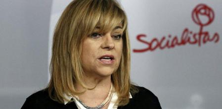 La vicesecretaria general del PSOE, Elena Valenciano, durante la rueda de prensa posterior a la reunión de la Ejecutiva Federal