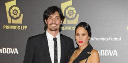 Felipe López y Mireia Canalda en los premios de la LFP