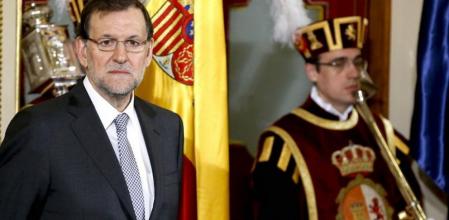 El jefe del Ejecutivo, Mariano Rajoy, durante el acto central del Día de la Constitución